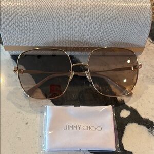 Jimmy Choo Gold Sunglasses